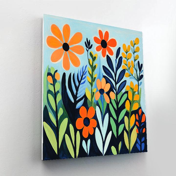 Henri Matisse Inspired Bold Flora DIY paint by numbers