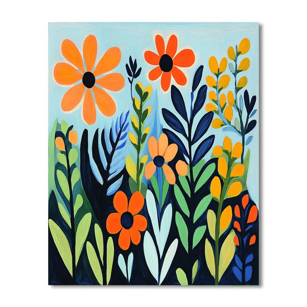 Henri Matisse Inspired Bold Flora DIY paint by numbers