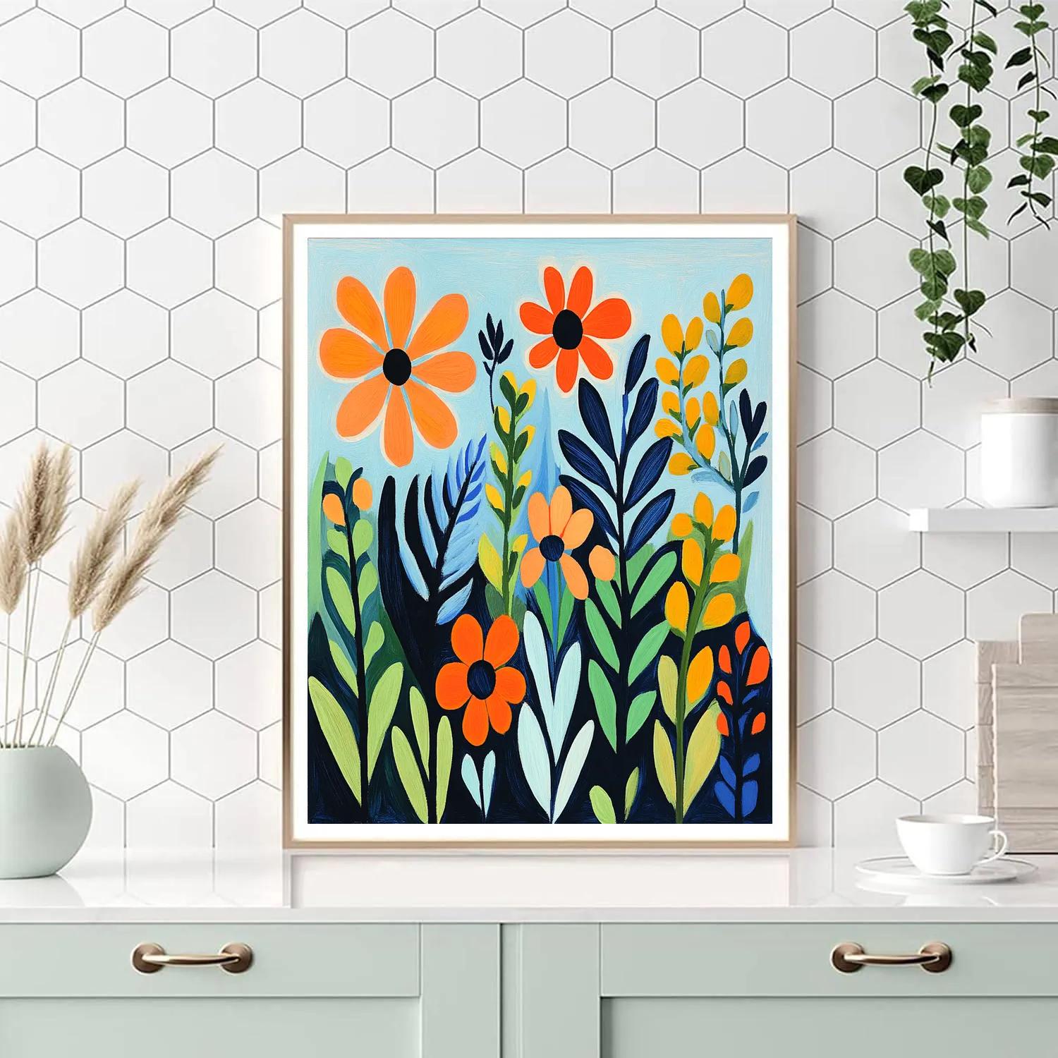 Henri Matisse Inspired Bold Flora DIY paint by numbers