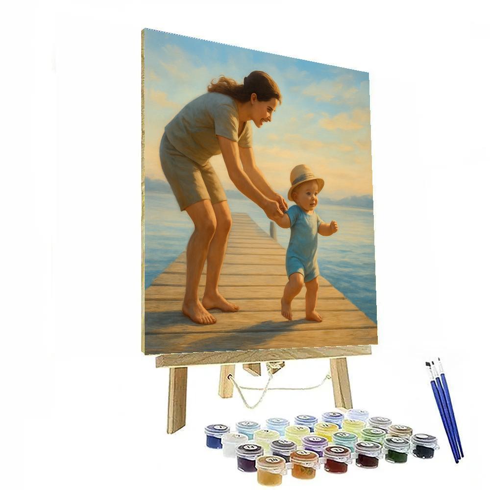 First Steps On The Pier Numbered painting kits