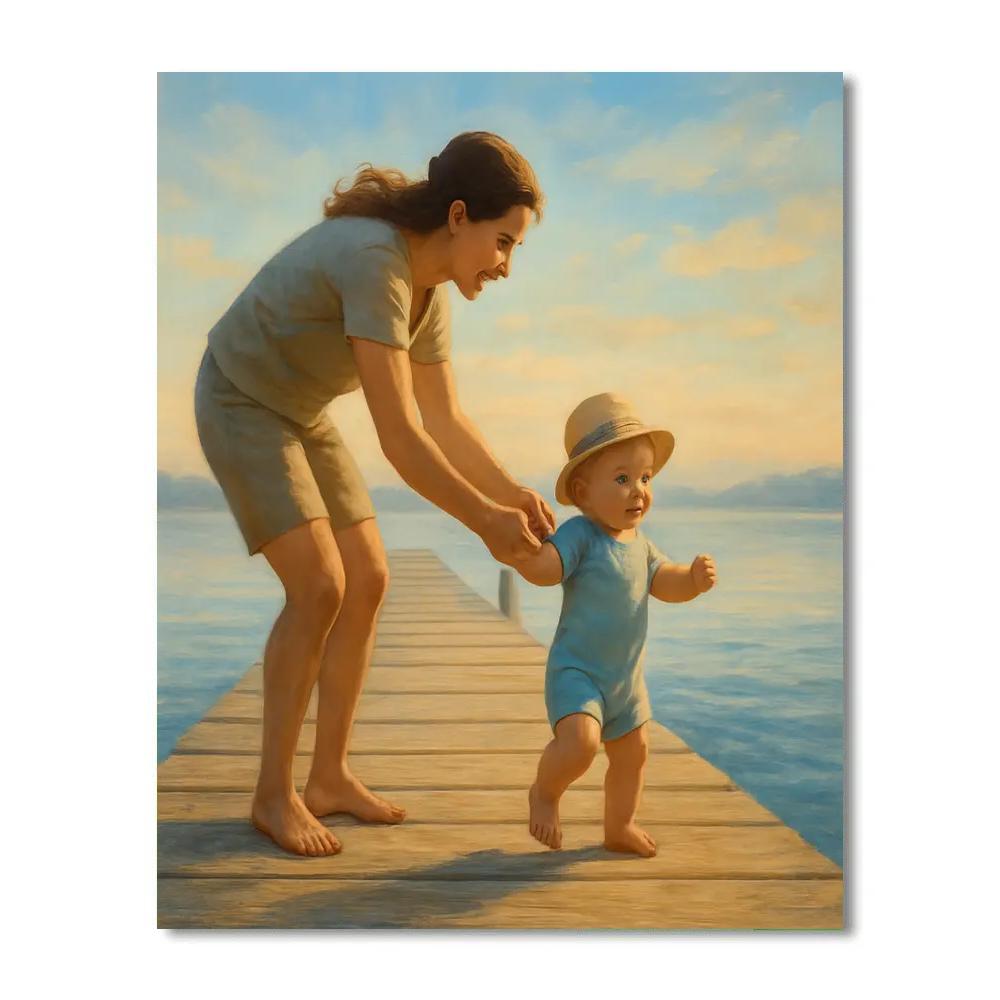 First Steps On The Pier Numbered painting kits