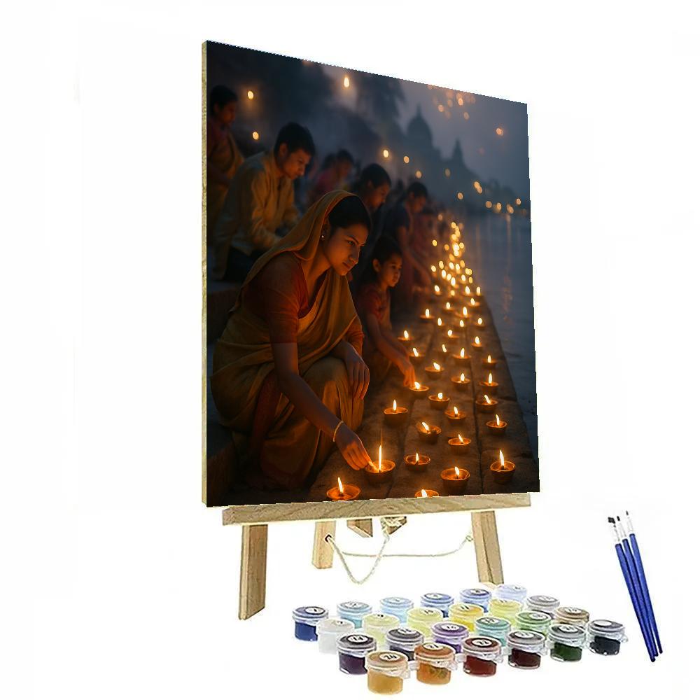 Diwali River Of Lights paint by number