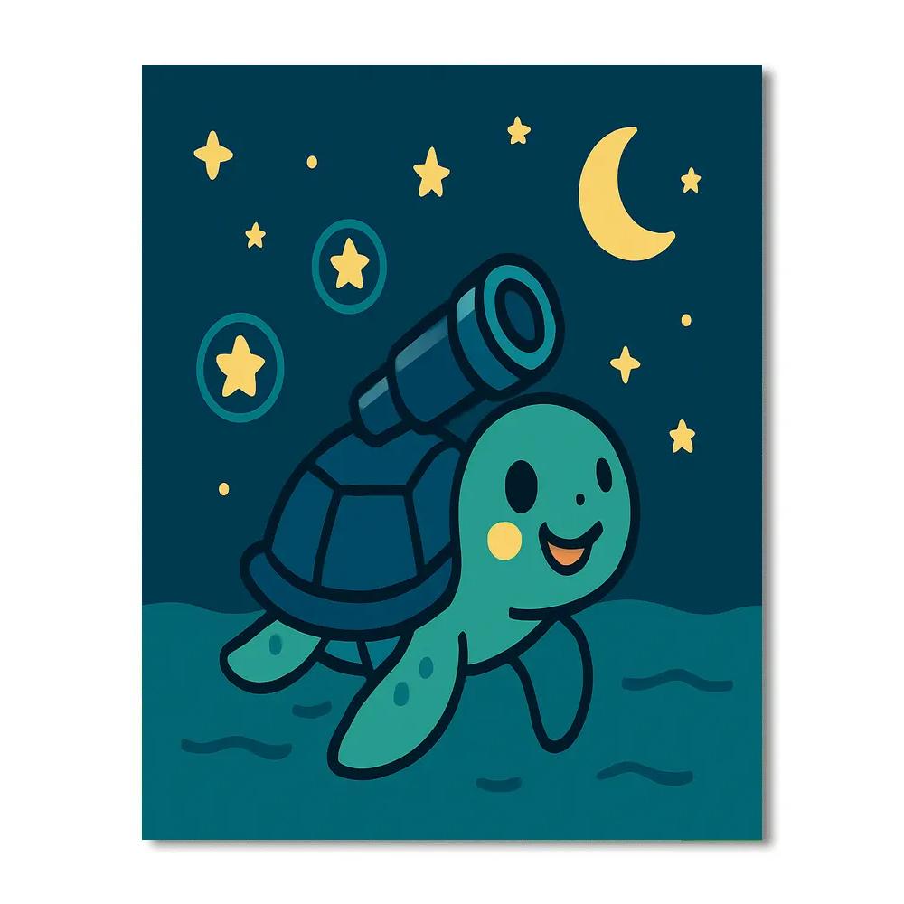 Starlight Explorer Turtle DIY paint by numbers