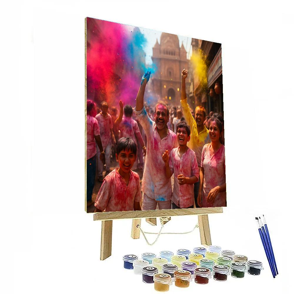 Holi Powder In Mathura painting number kit