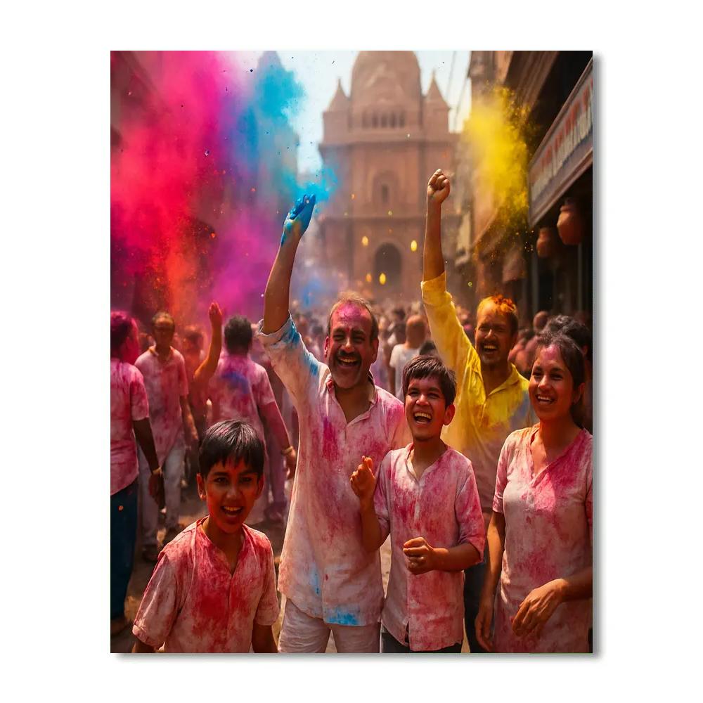 Holi Powder In Mathura painting number kit
