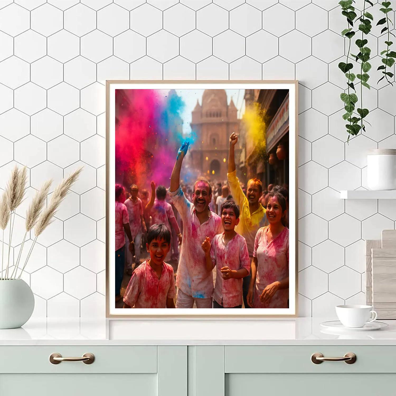 Holi Powder In Mathura painting number kit