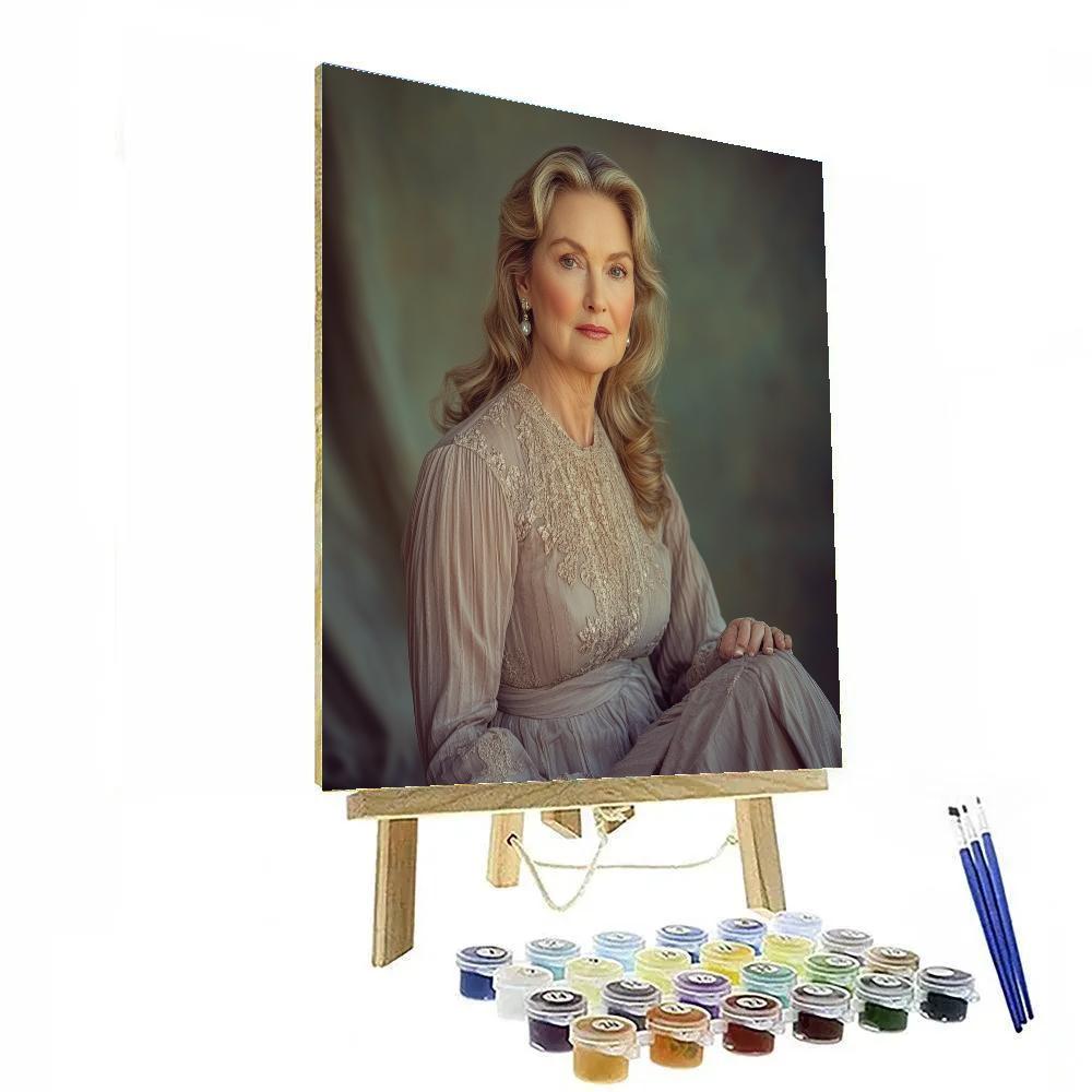 Meryl Streep: The Chameleon Of Quiet Storms Painting by numbers kit