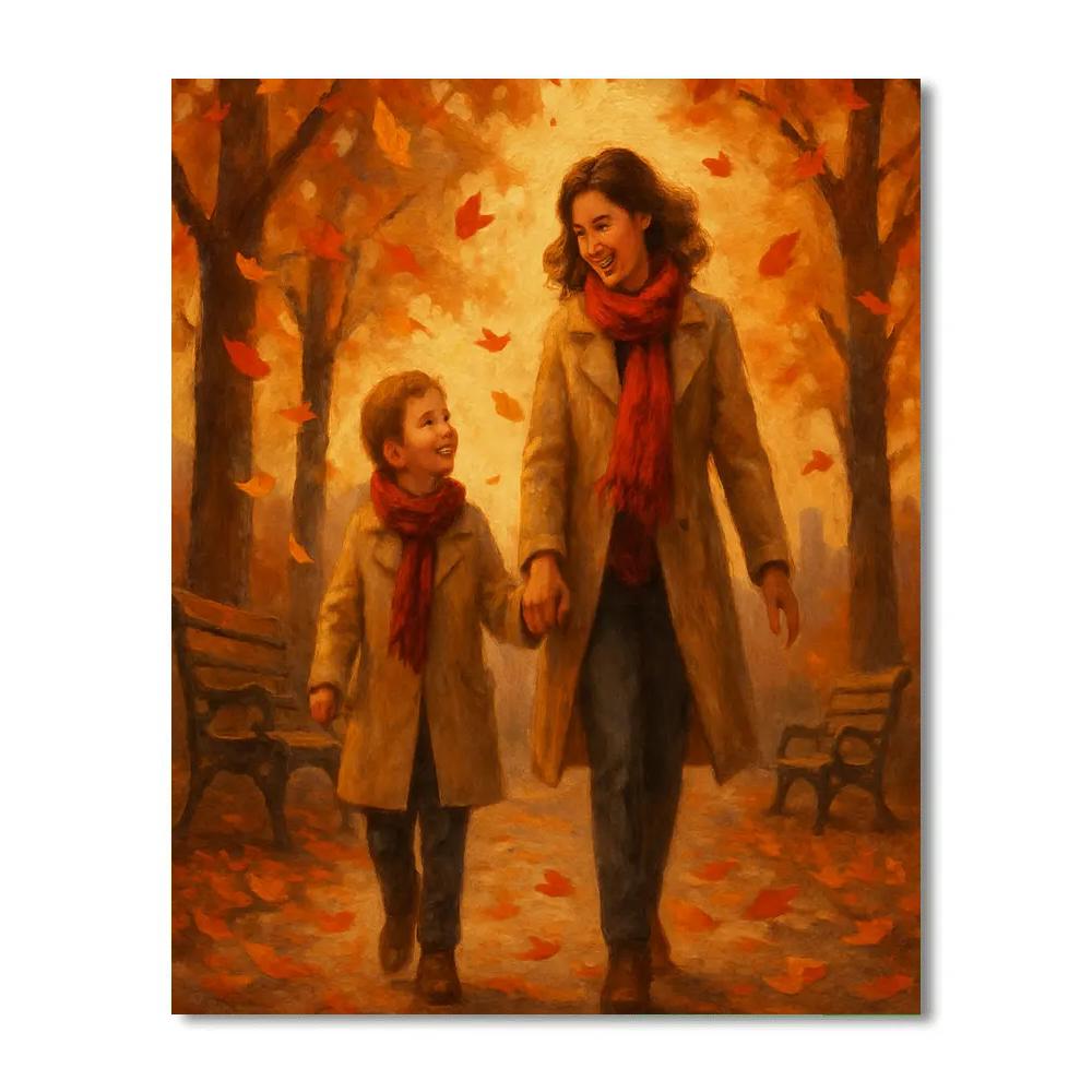 Autumn Leaves Parade paint by number