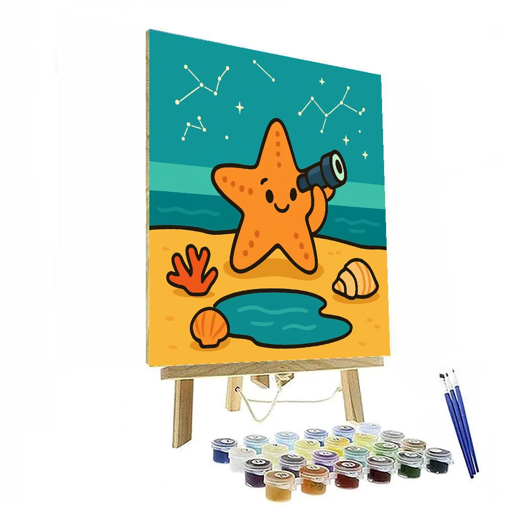 Starfish Astronomer DIY paint by numbers