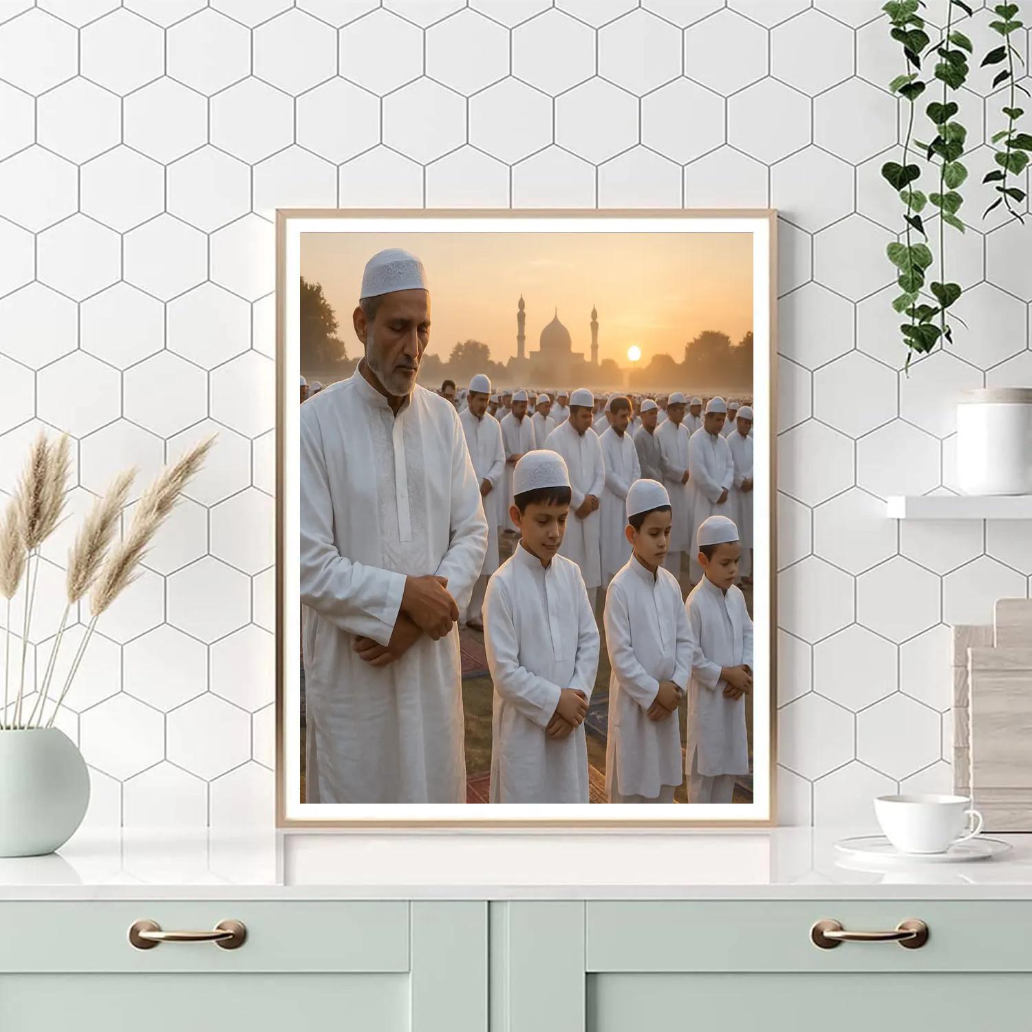 Eid Morning Prayer Field paint by color