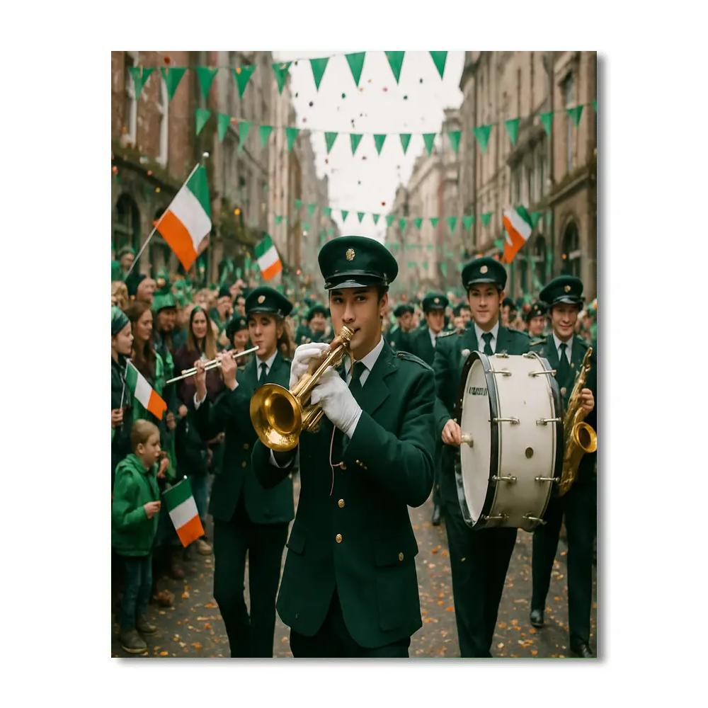 St Patrick Parade Dublin paint by number