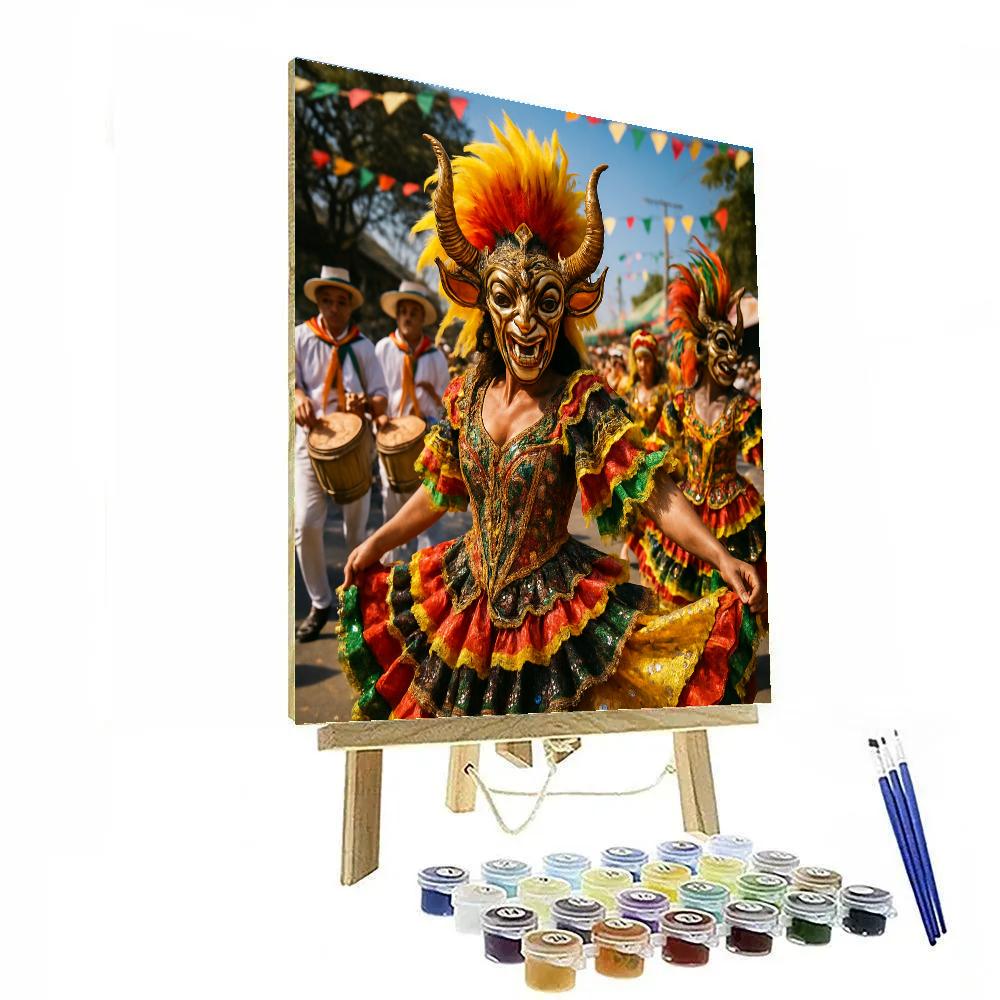 Carnaval De Barranquilla Costumes Paint by numbers kits
