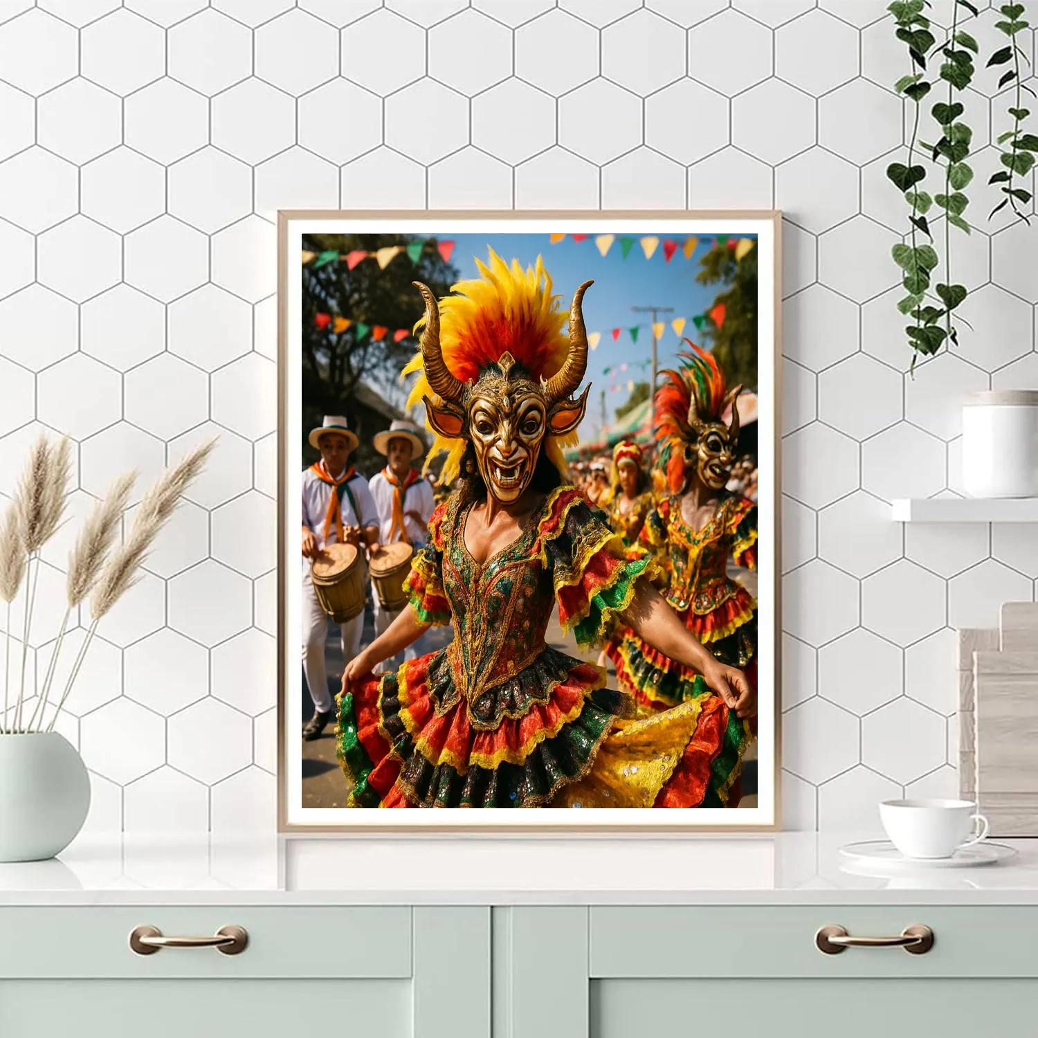 Carnaval De Barranquilla Costumes Paint by numbers kits