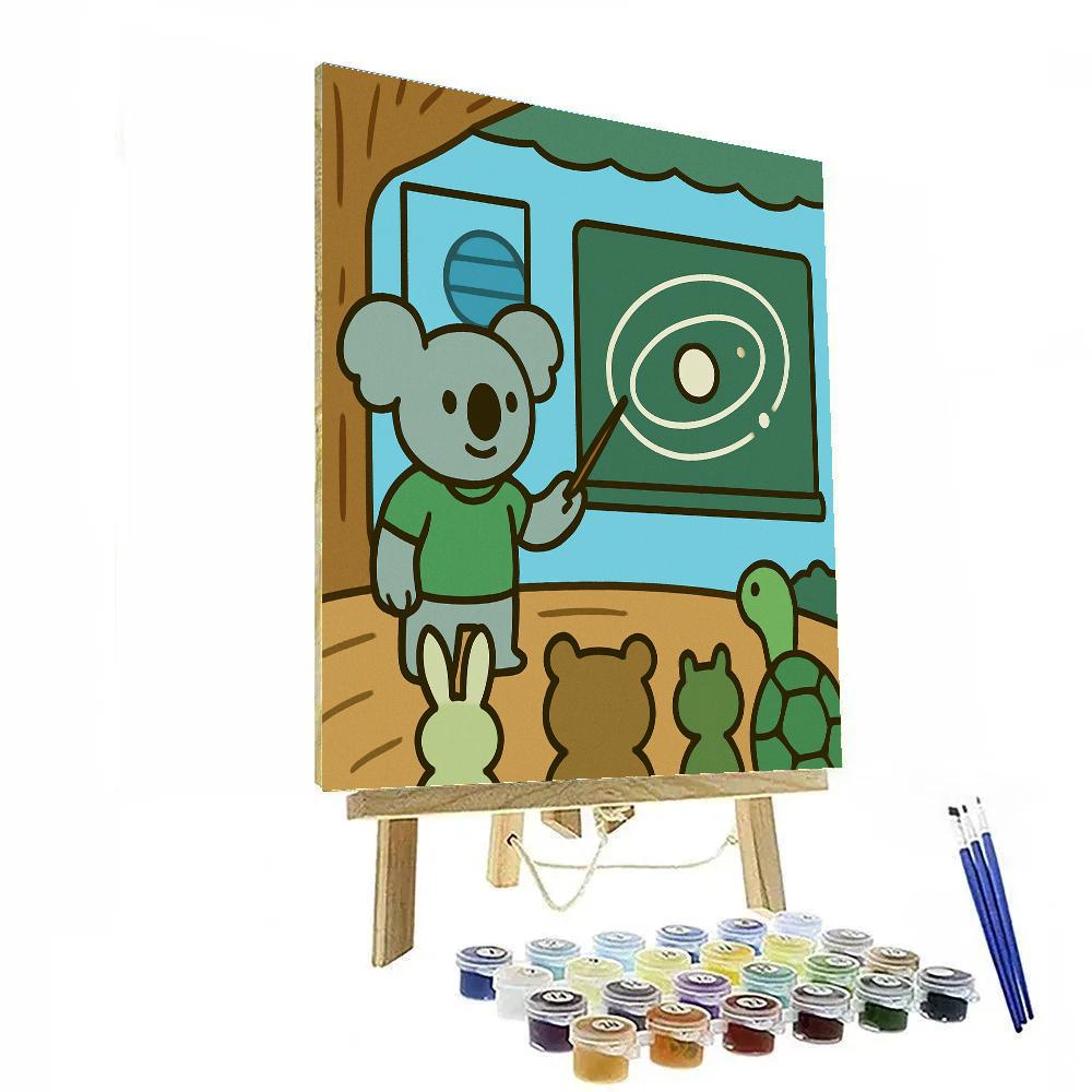 Orbiting Koala Classroom Paint by numbers kits