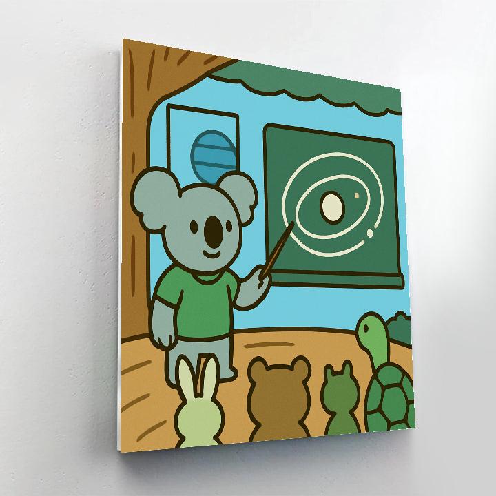 Orbiting Koala Classroom Paint by numbers kits
