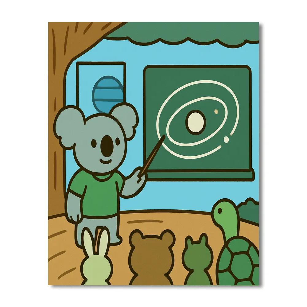 Orbiting Koala Classroom Paint by numbers kits