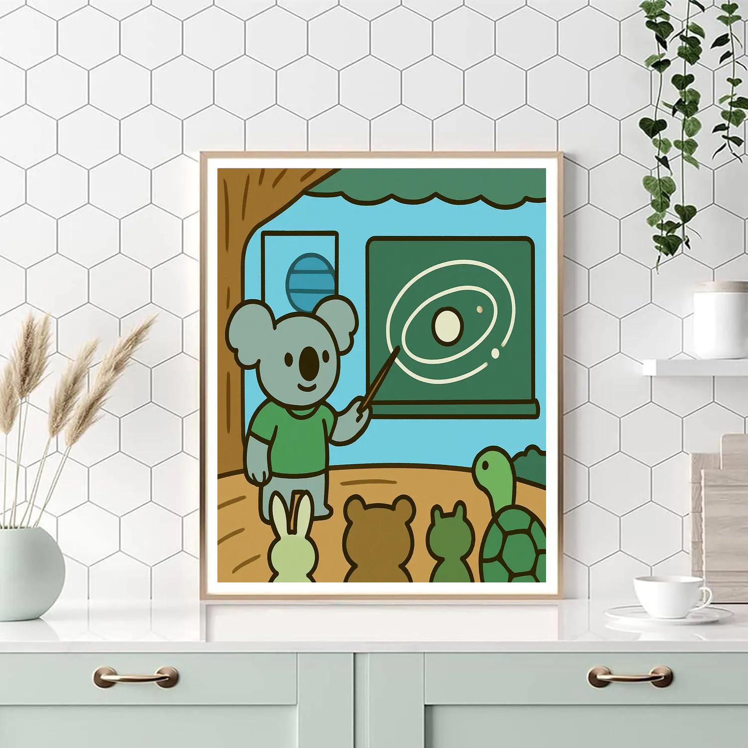 Orbiting Koala Classroom Paint by numbers kits