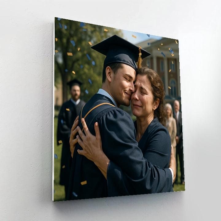 Graduation Proud Hug paint by numbers
