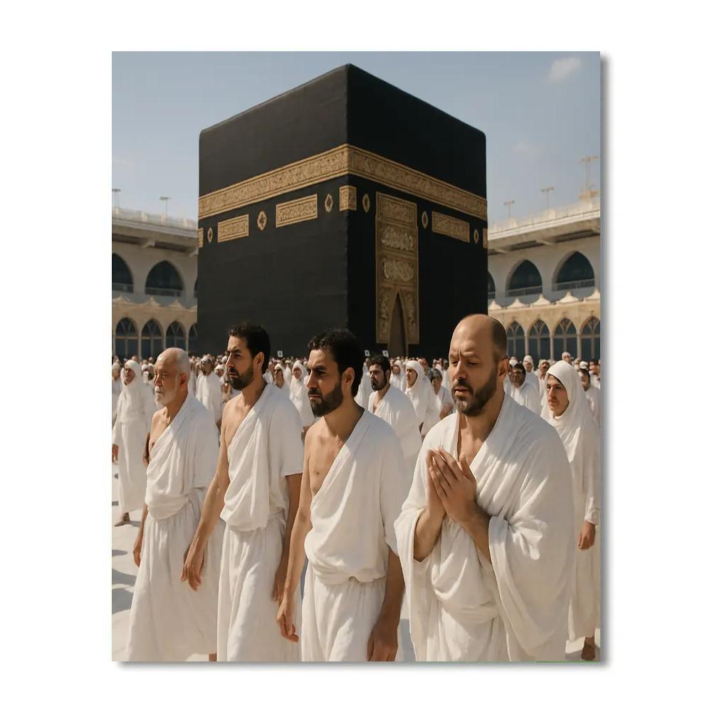 Hajj Pilgrim Tawaf Painting by numbers kit