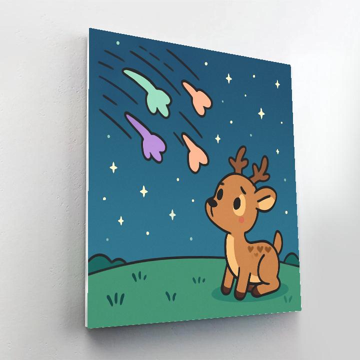 Meteor Meadow Deer Paint by numbers art