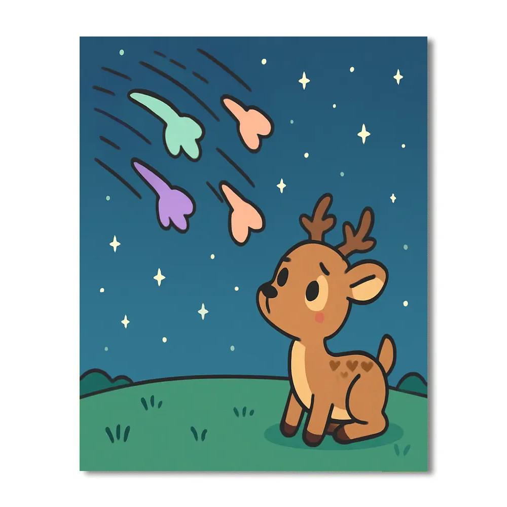 Meteor Meadow Deer Paint by numbers art