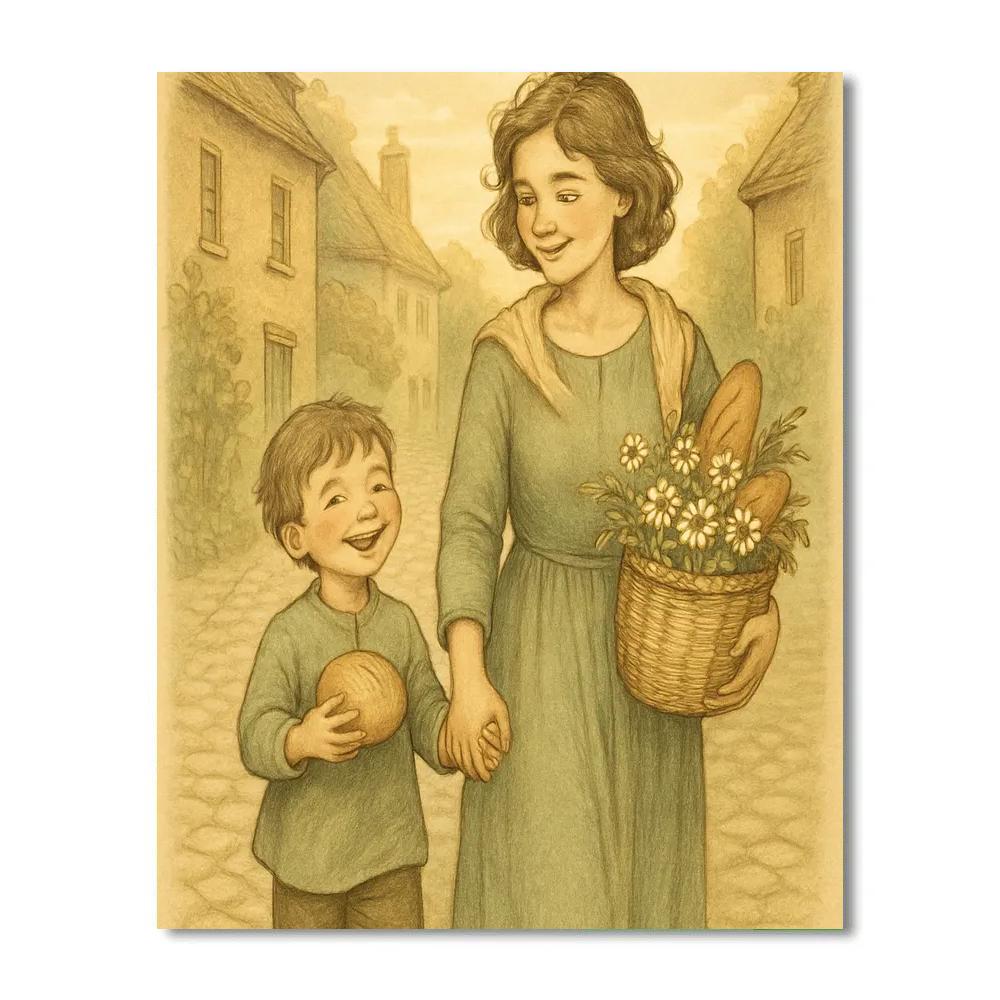 Sunrise Market Basket Numbered painting kits