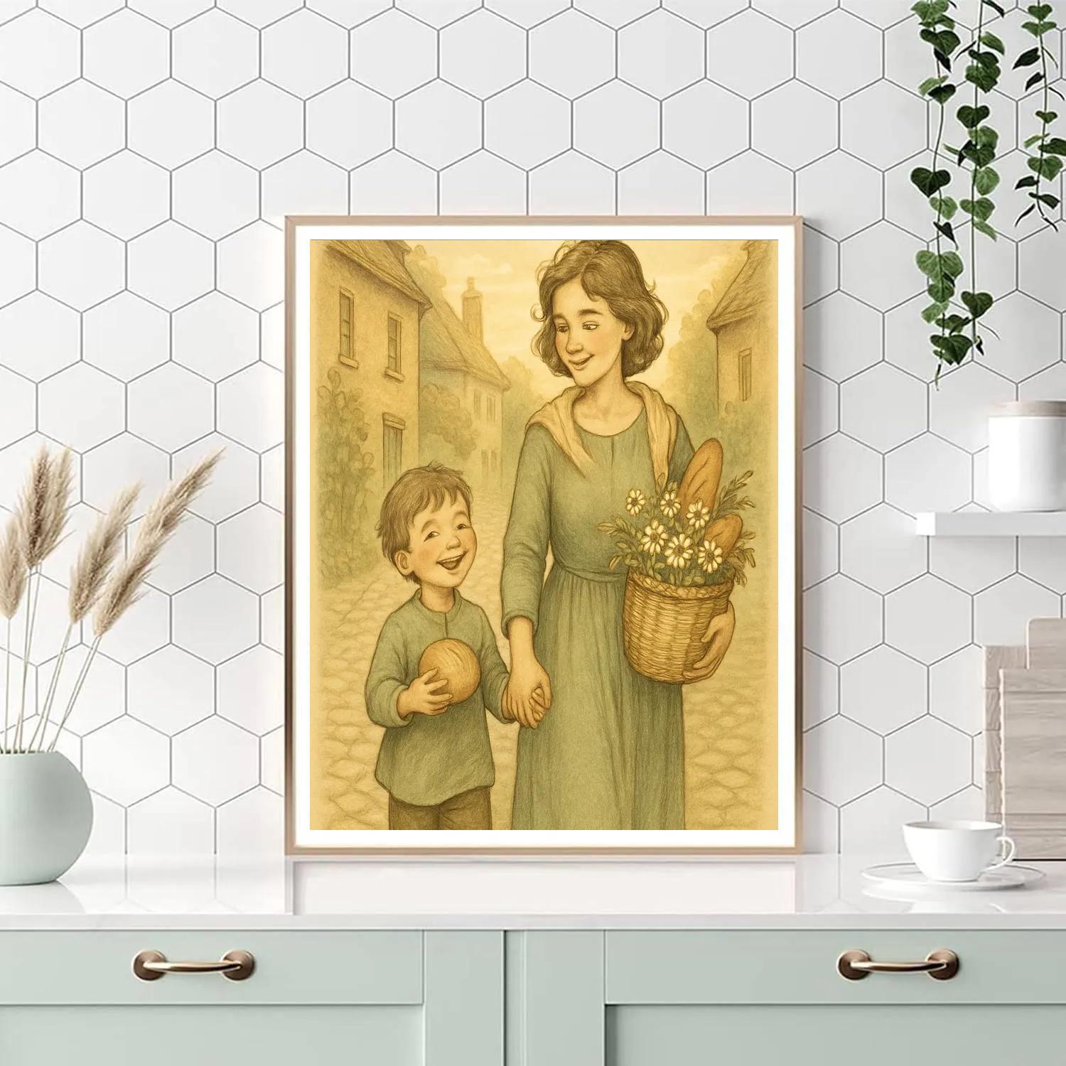 Sunrise Market Basket Numbered painting kits