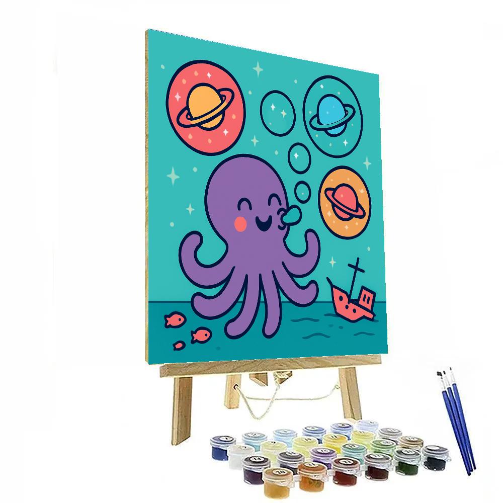Bubble Galaxy Octopus paint by color