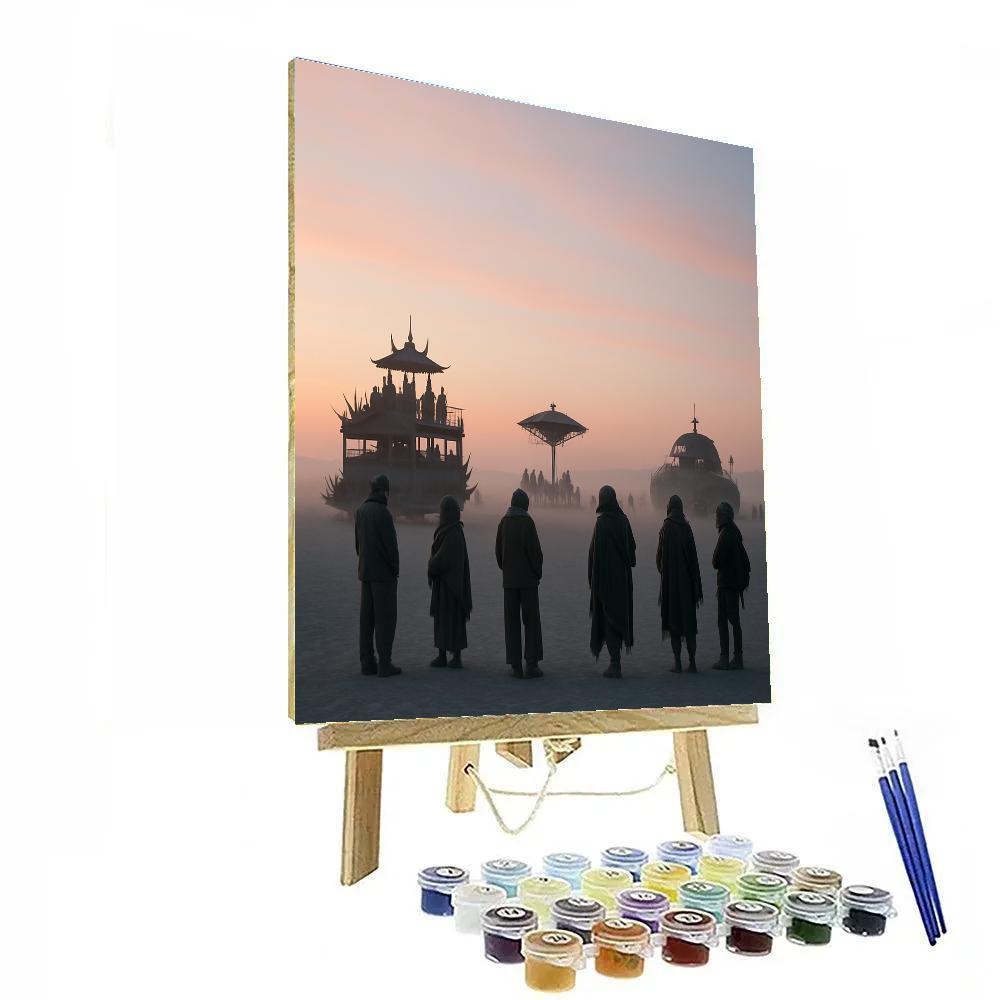 Burning Man Sunrise Playa paint by color
