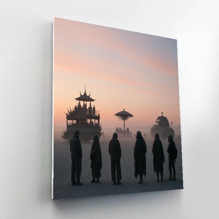 Burning Man Sunrise Playa paint by color