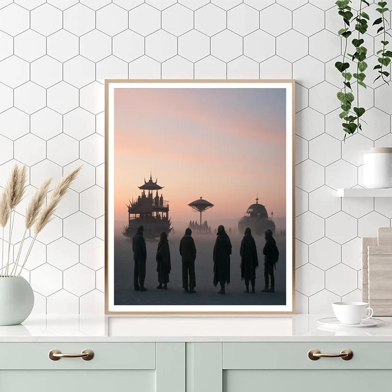 Burning Man Sunrise Playa paint by color