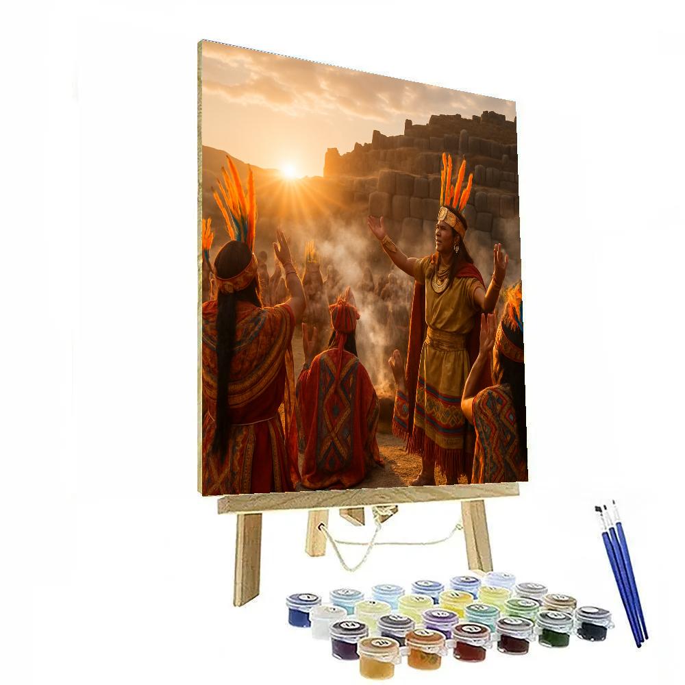 Inti Raymi Sacsayhuaman Sunrise painting number kit