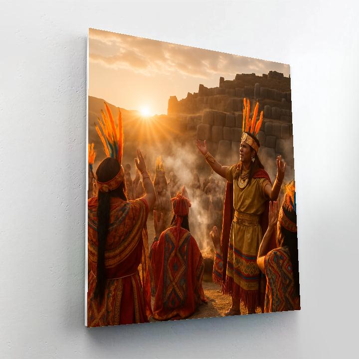 Inti Raymi Sacsayhuaman Sunrise painting number kit