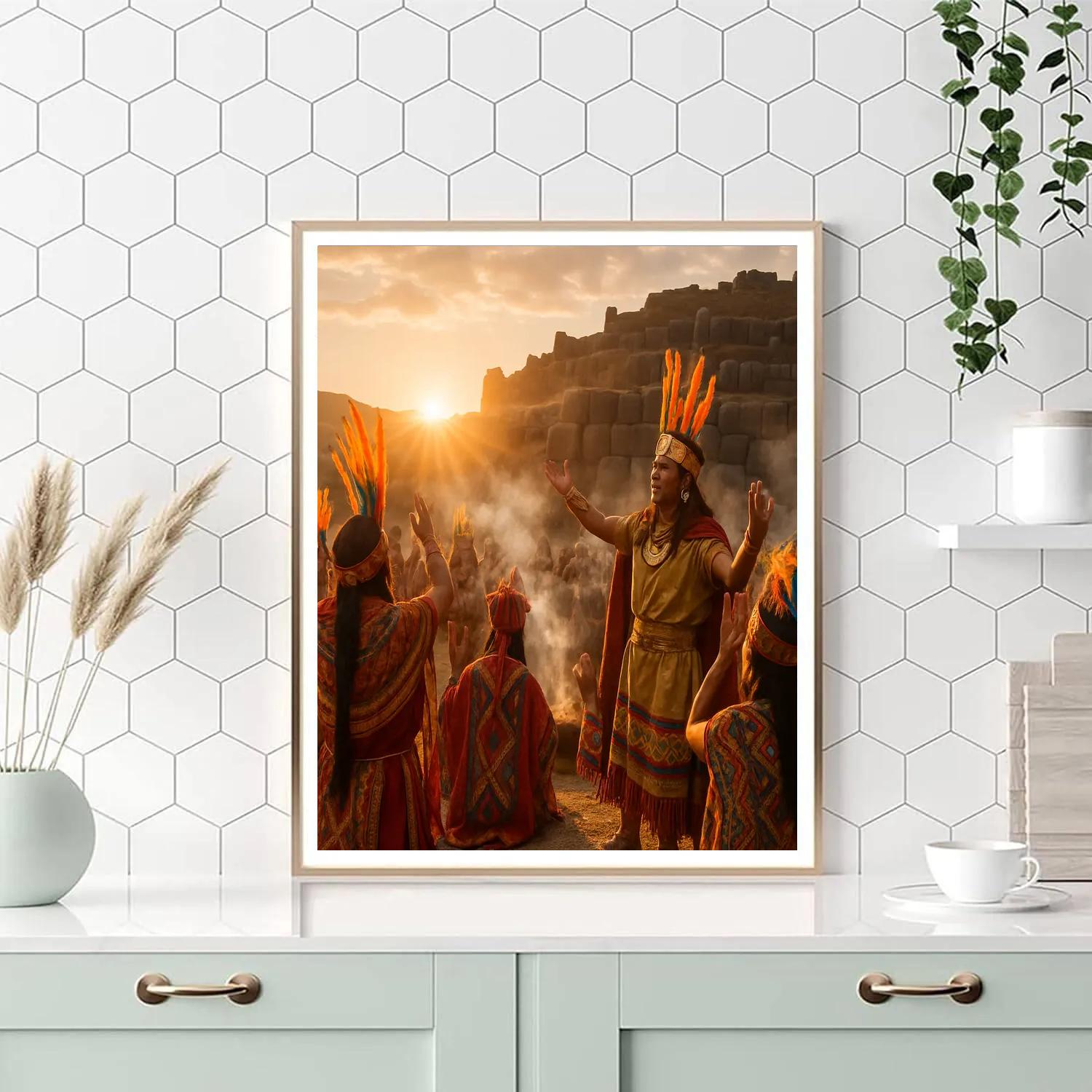 Inti Raymi Sacsayhuaman Sunrise painting number kit
