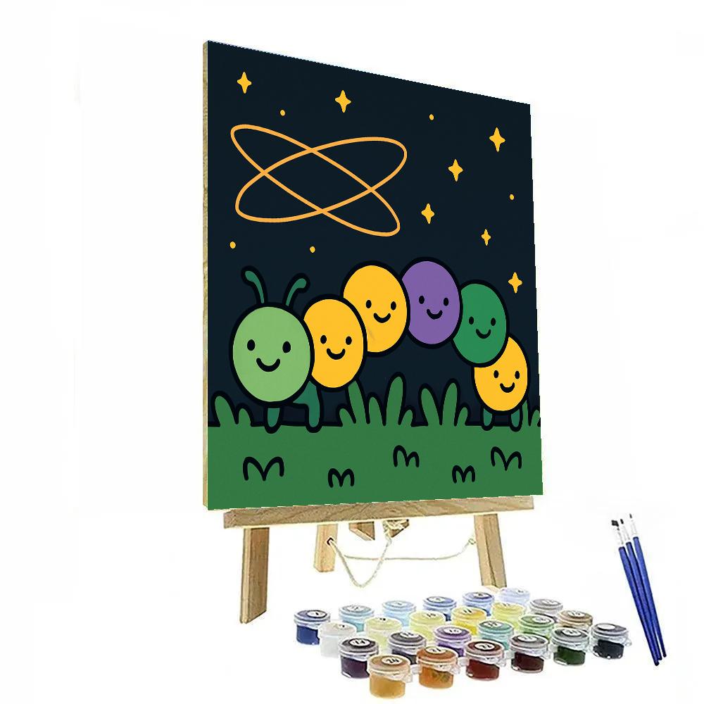 Cosmic Carousel Caterpillar painting number kit