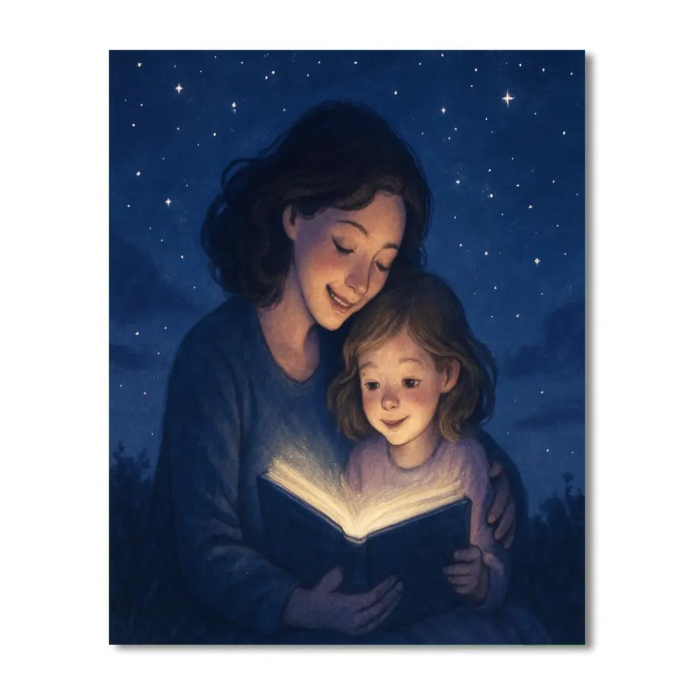 Shared Storybook Under The Starry Sky Number painting