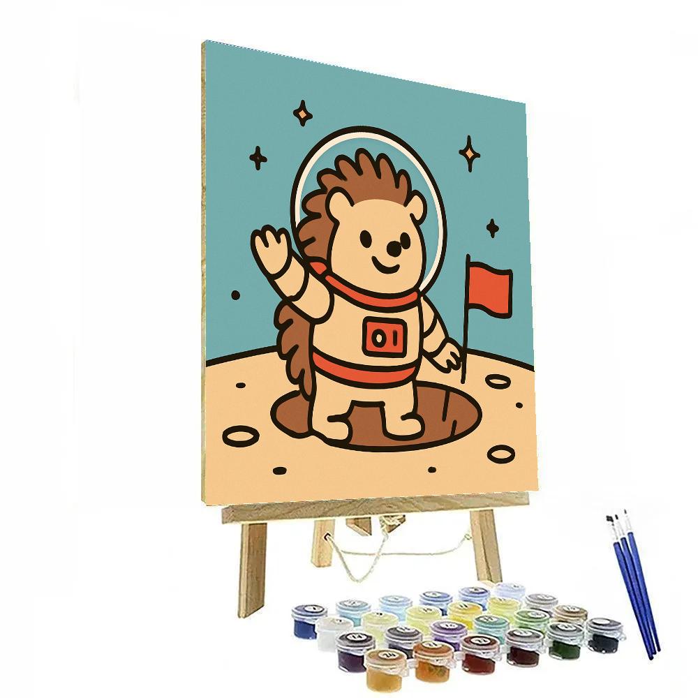 Little Astronaut Hedgehog Paint by numbers kits