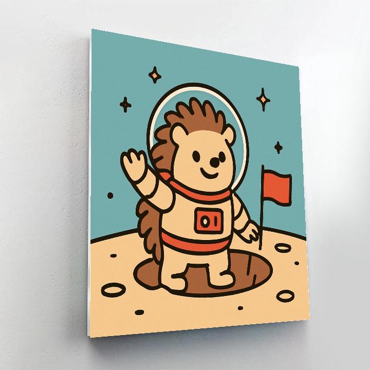 Little Astronaut Hedgehog Paint by numbers kits