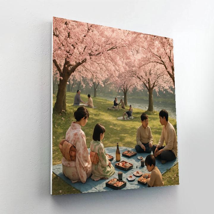 Cherry Blossom Festival Picnic In Japan DIY paint by numbers