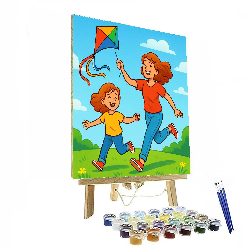 Kite Flying Joyful Moments paint by number