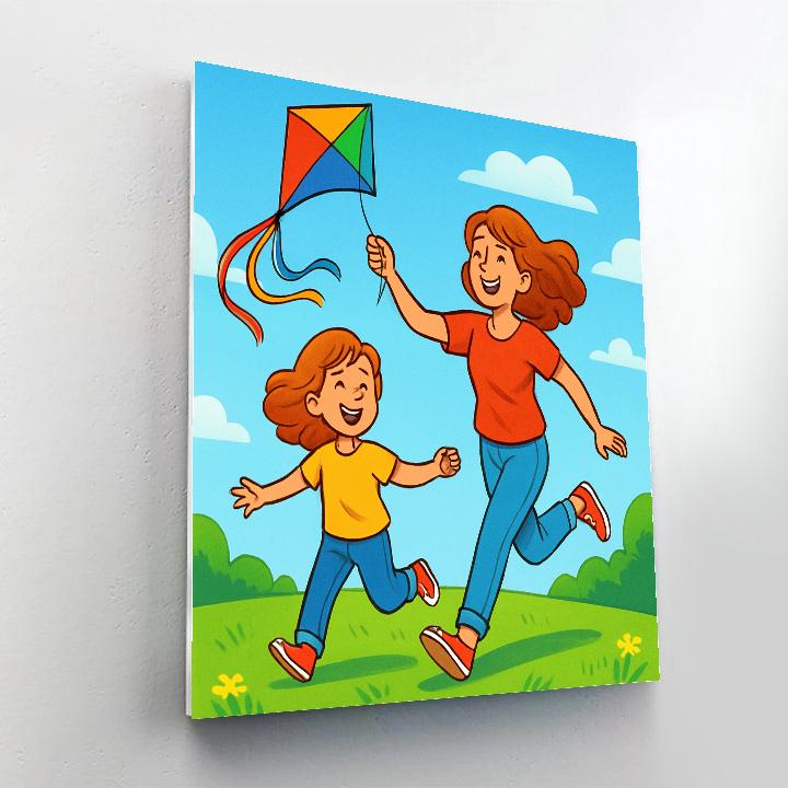Kite Flying Joyful Moments paint by number