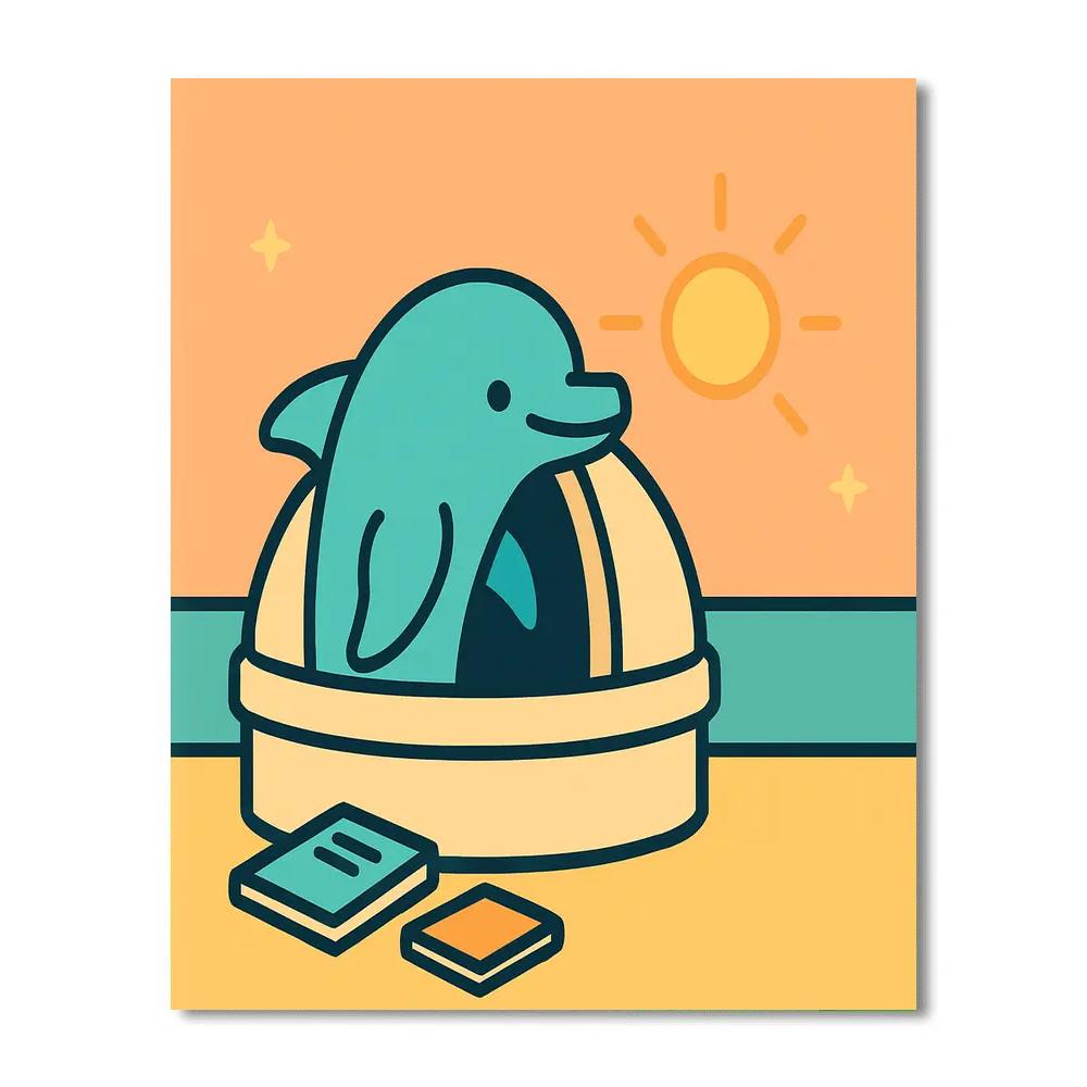 Dawn Dolphin Observatory paint by color