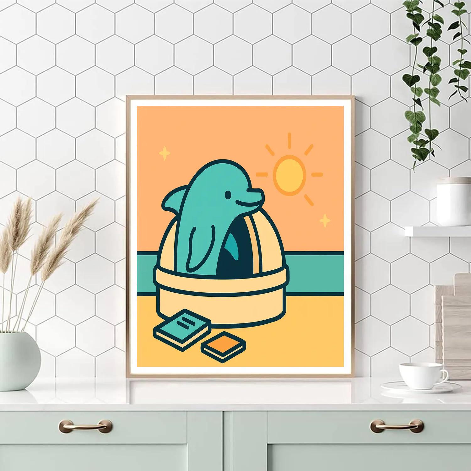 Dawn Dolphin Observatory paint by color