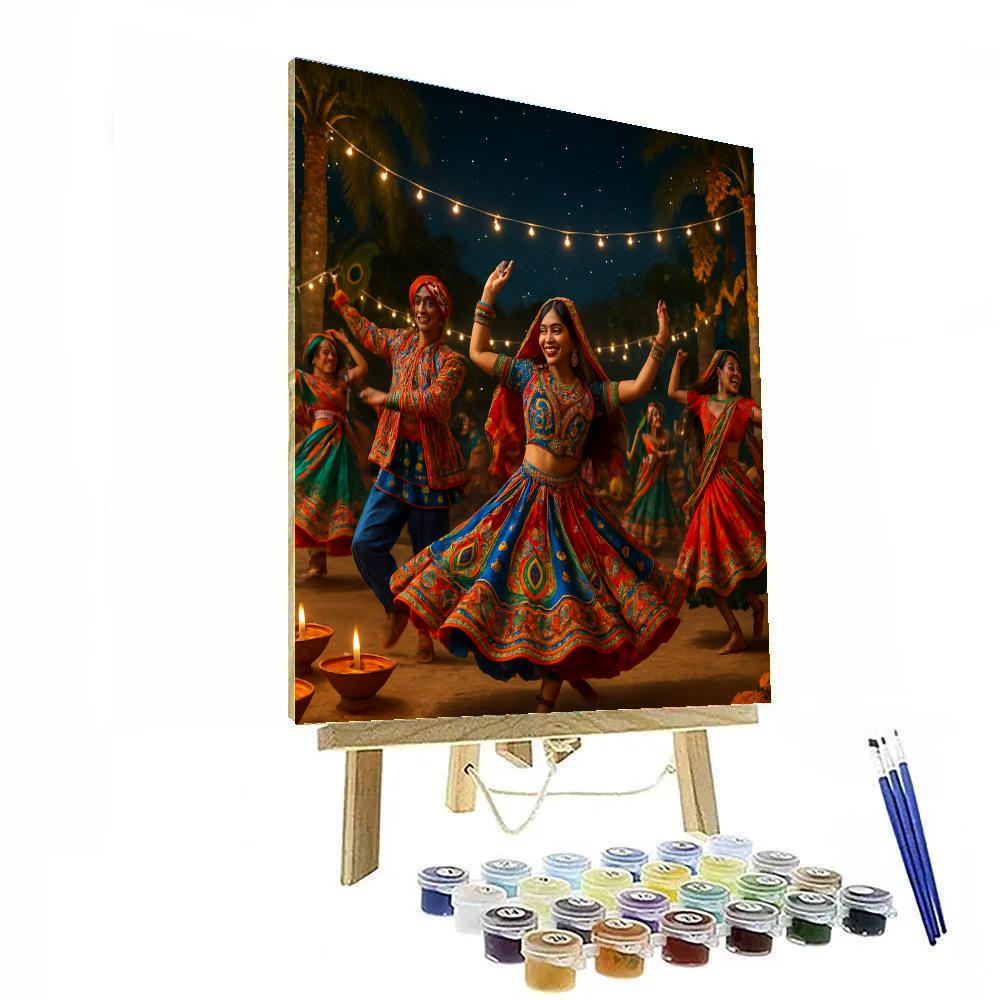 Cultural Splendor Of Navratri Painting by numbers kit