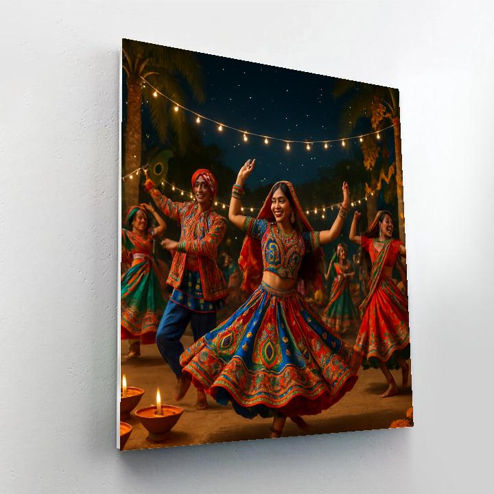 Cultural Splendor Of Navratri Painting by numbers kit