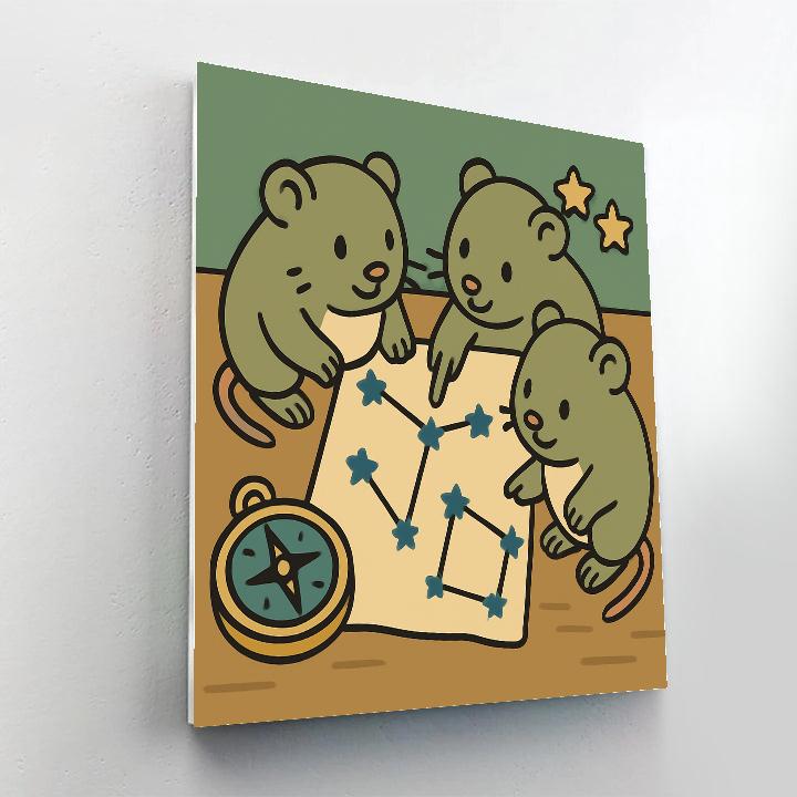 Voyager Vole Mapmakers DIY paint by numbers