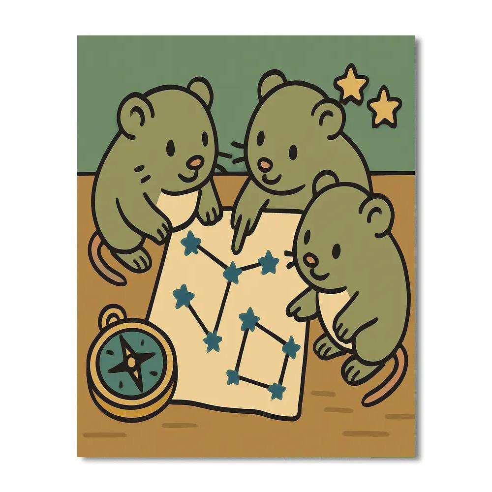 Voyager Vole Mapmakers DIY paint by numbers