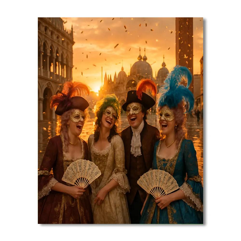 Vibrant Venice Carnival DIY paint by numbers
