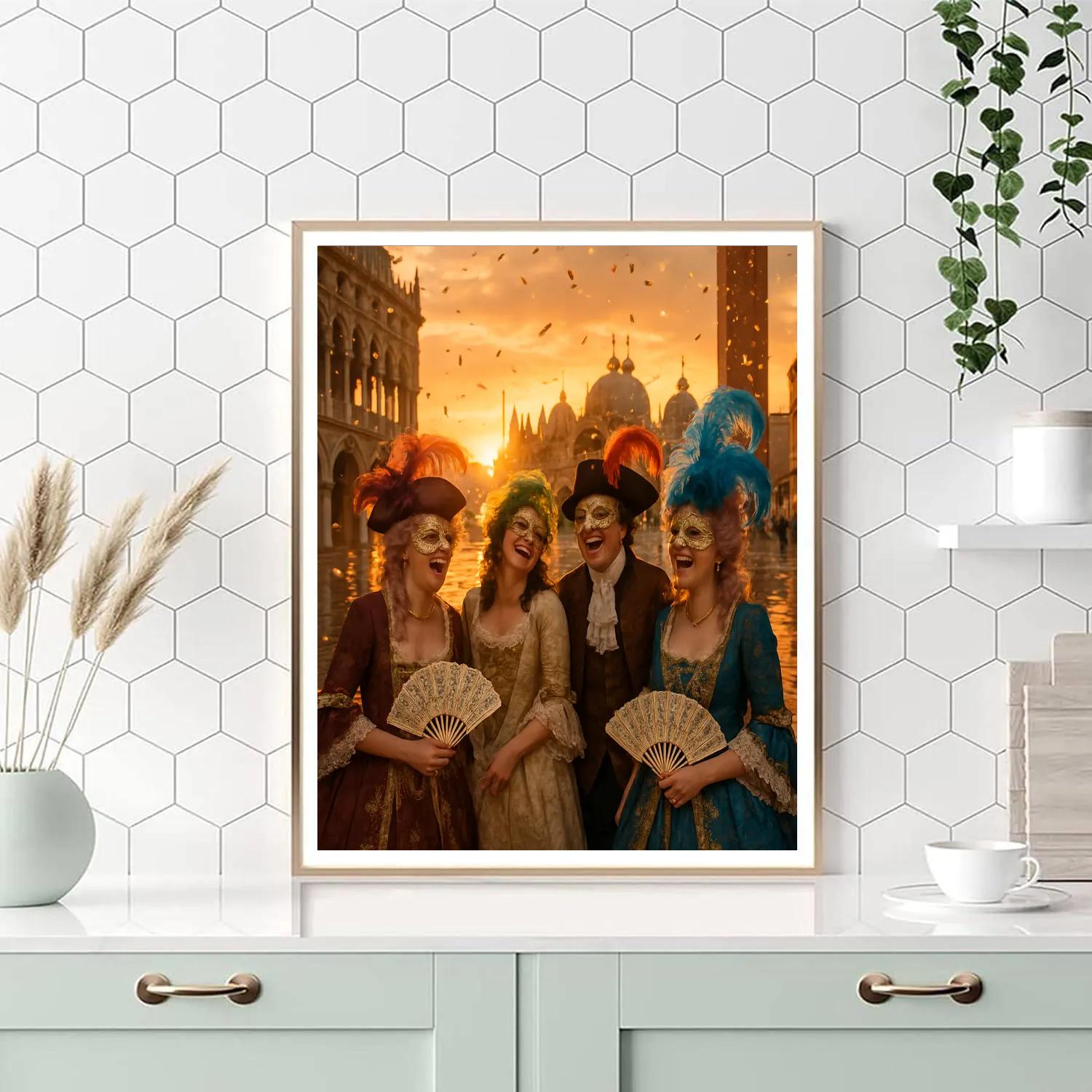 Vibrant Venice Carnival DIY paint by numbers