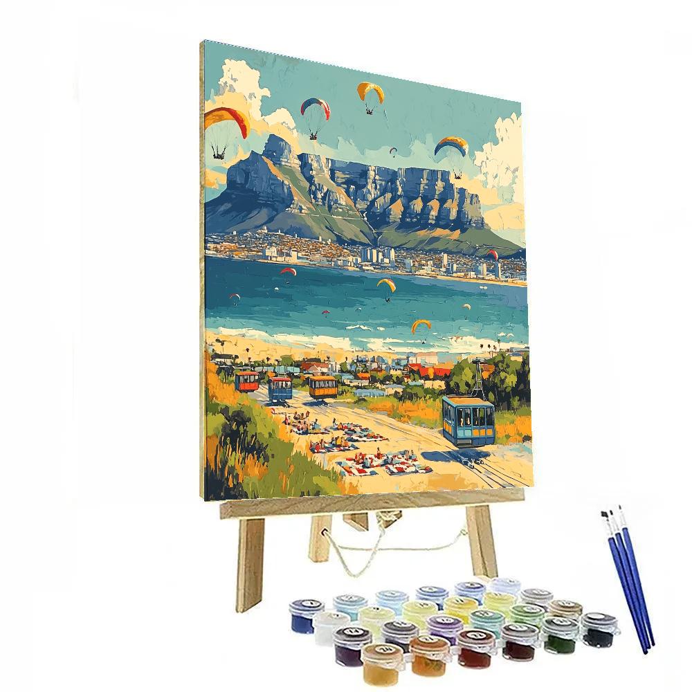 Table Mountain Panorama From Signal Hill Cape Town South Africa Paint by numbers art